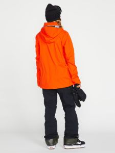 Womens Vs 3L Stretch Gore Jacket - Orange Shock (2022) sold by Volcom