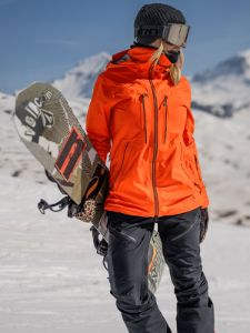 Womens Vs 3L Stretch Gore Jacket - Orange Shock (2022) sold by Volcom