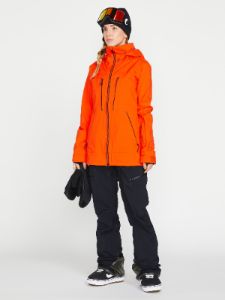 Womens Vs 3L Stretch Gore Jacket - Orange Shock (2022) sold by Volcom