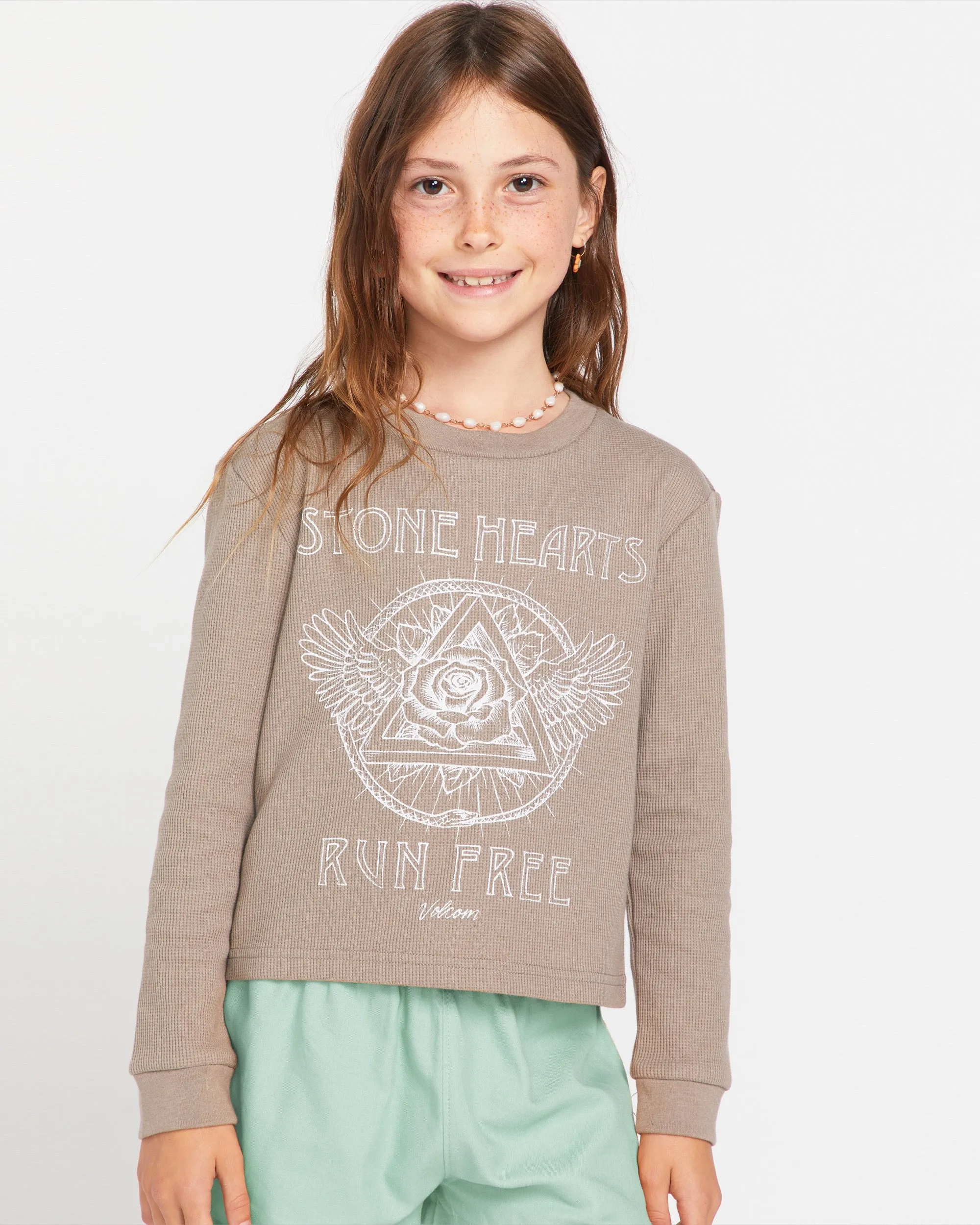 Little Girls Thermality Long Sleeve Shirt - Moondust sold by Volcom product image thumbnail 3