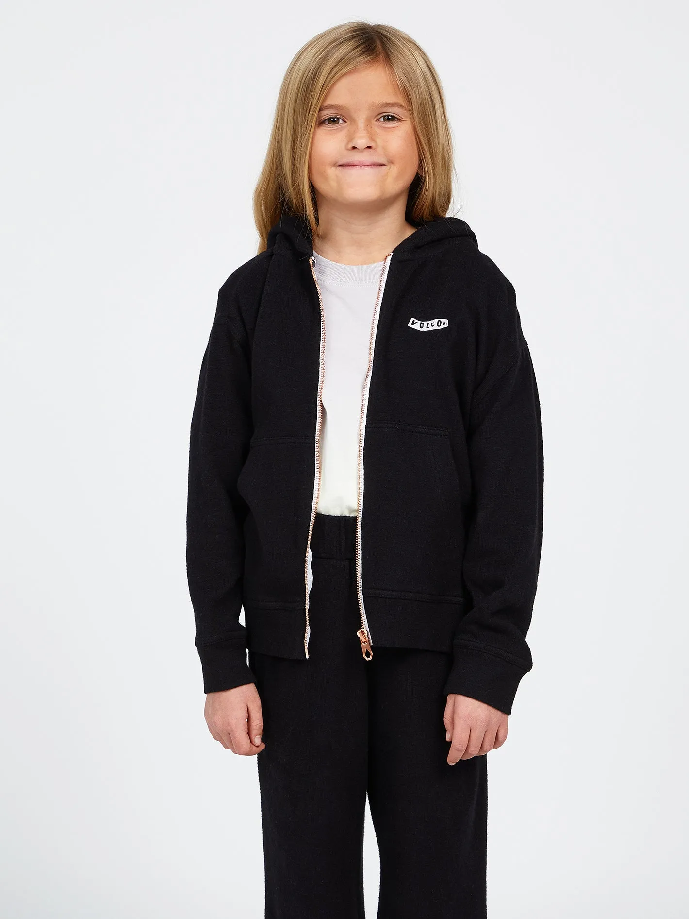 Girls Lived In Lounge Zip Up Hoodie - Black sold by Volcom product image thumbnail 3