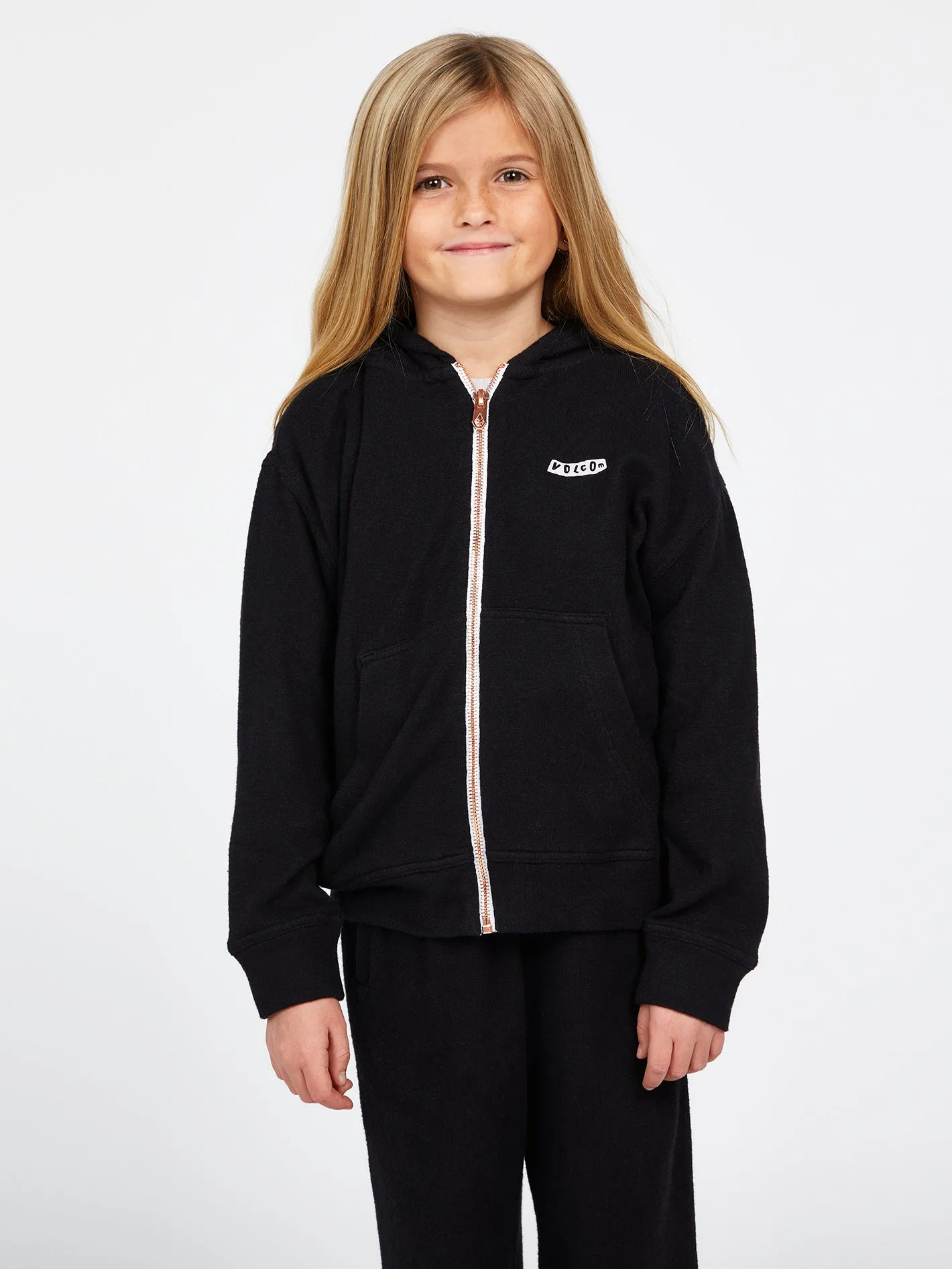 Girls Lived In Lounge Zip Up Hoodie - Black sold by Volcom product image thumbnail 4