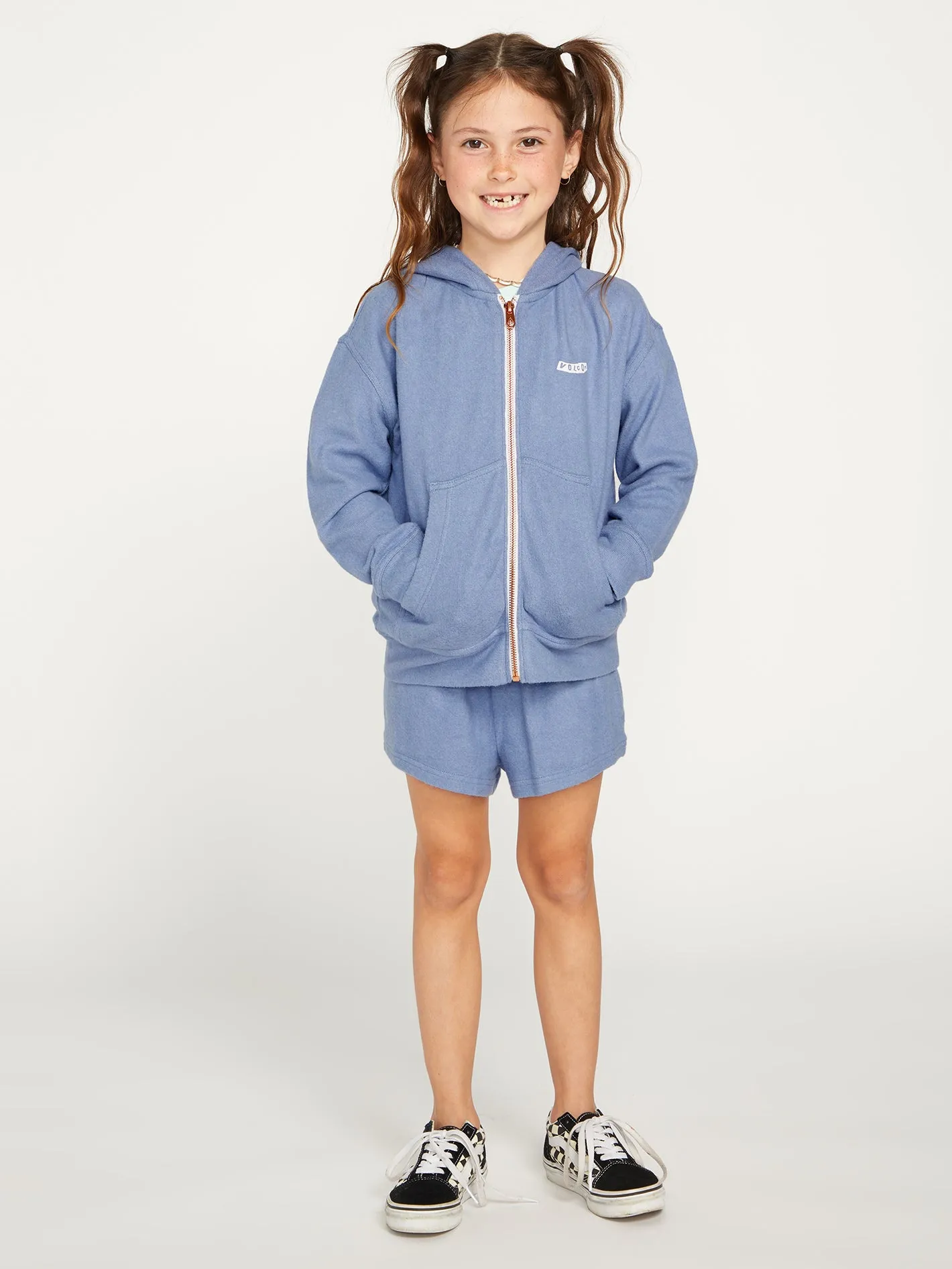 Girls Lived in Lounge Zip Fleece - Washed Blue sold by Volcom product image thumbnail 4