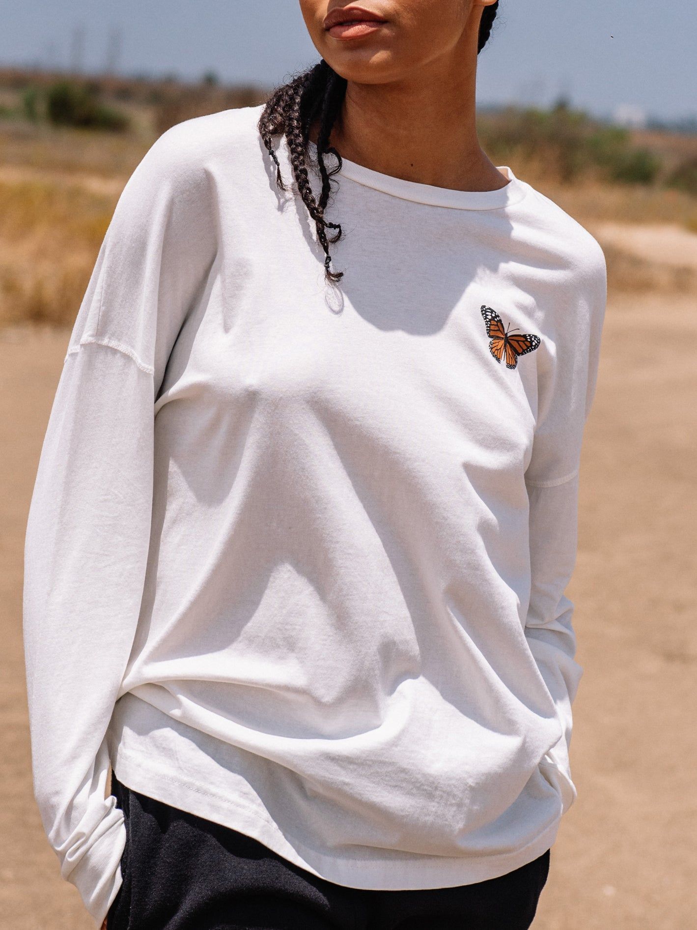 Werking Doubles Long Sleeve Tee - Star White sold by Volcom product image thumbnail 2