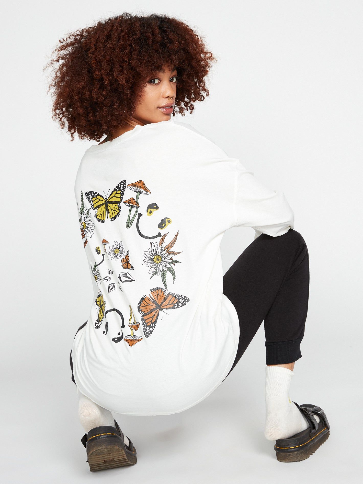 Werking Doubles Long Sleeve Tee - Star White sold by Volcom product image thumbnail 3
