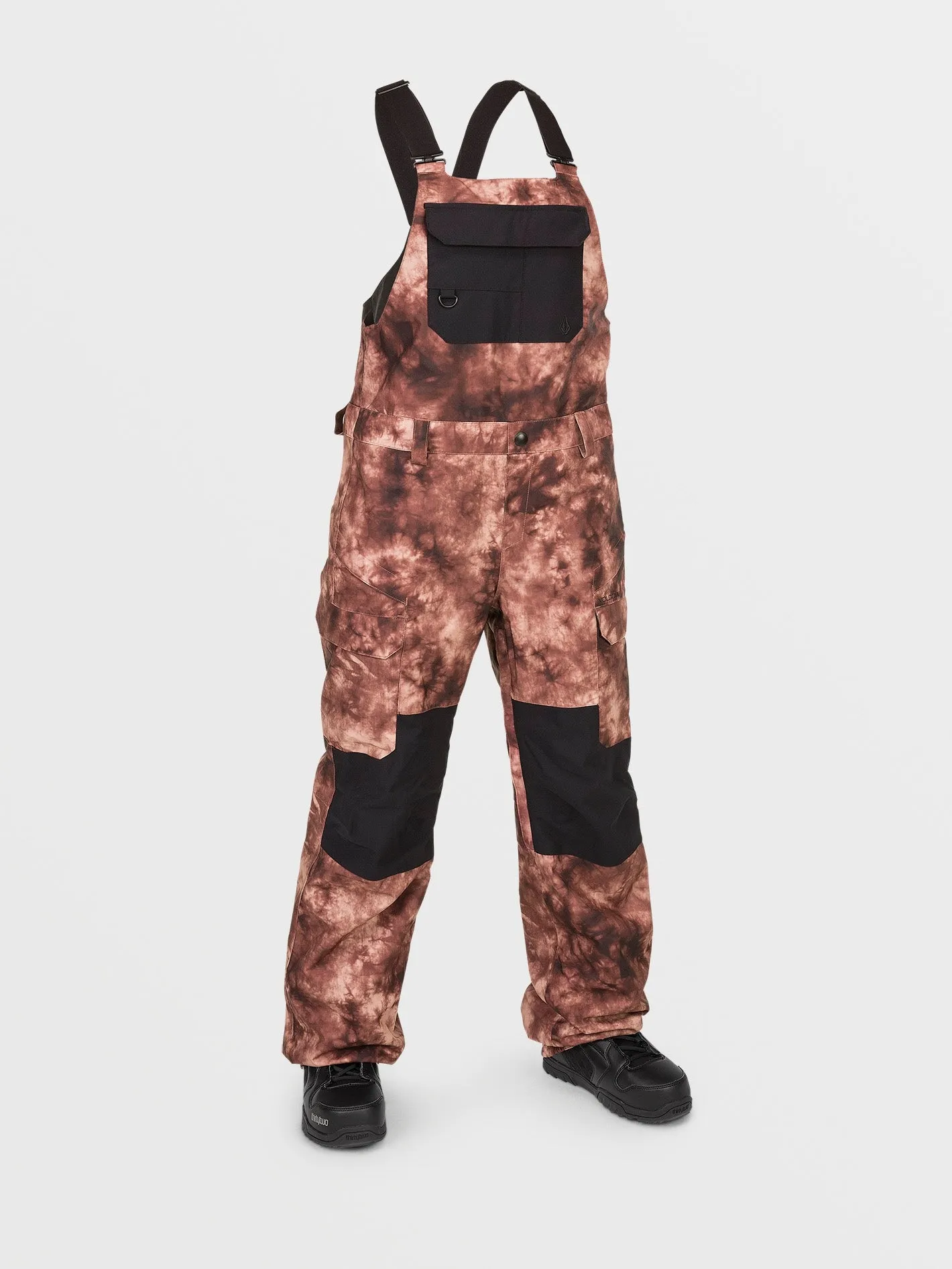 Womens Creston 3D Stretch Bib Overalls - Pink Salt Wash sold by Volcom product image thumbnail 5