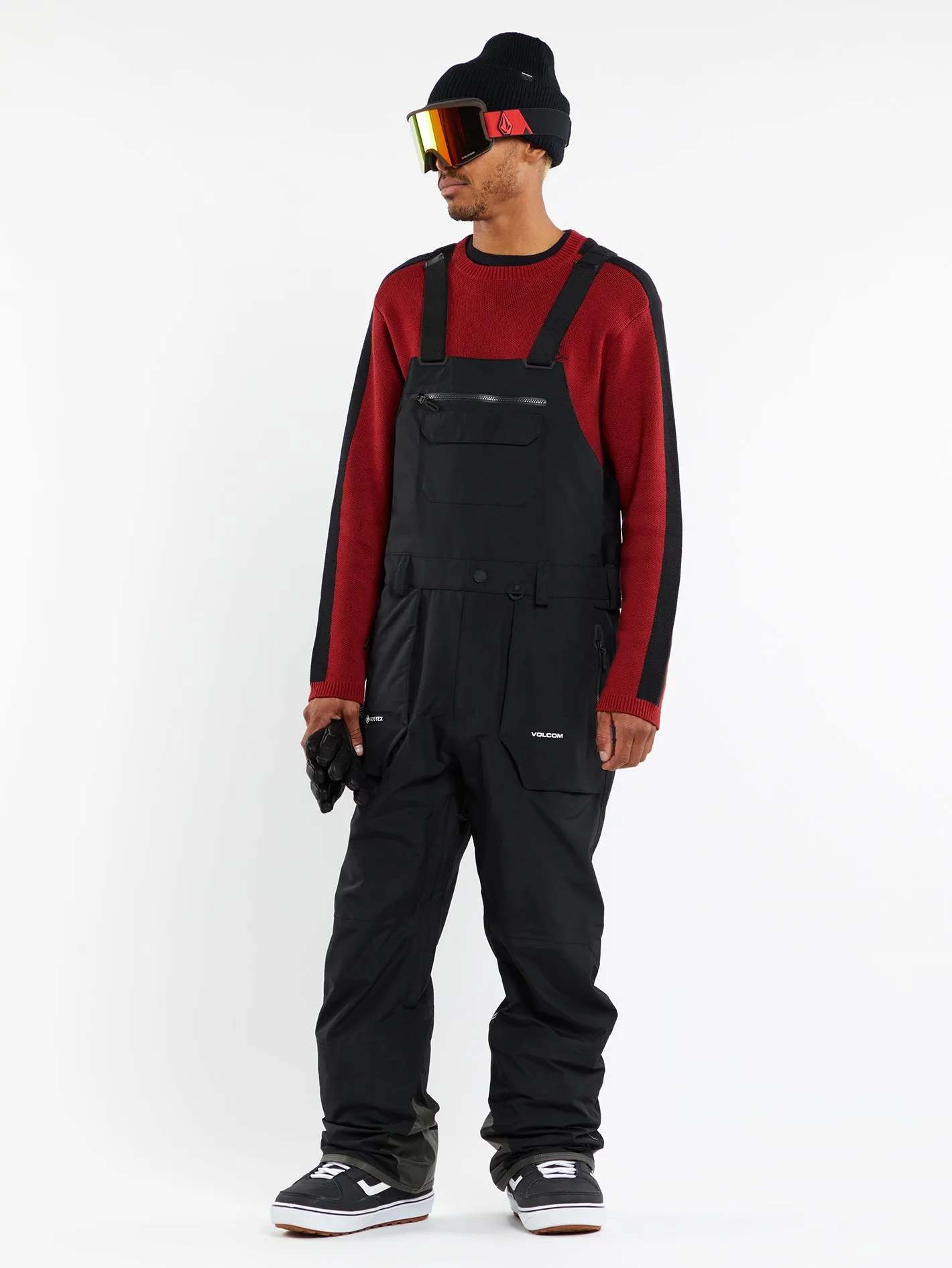 Mens Rain Gore-Tex Bib Overalls - Black sold by Volcom