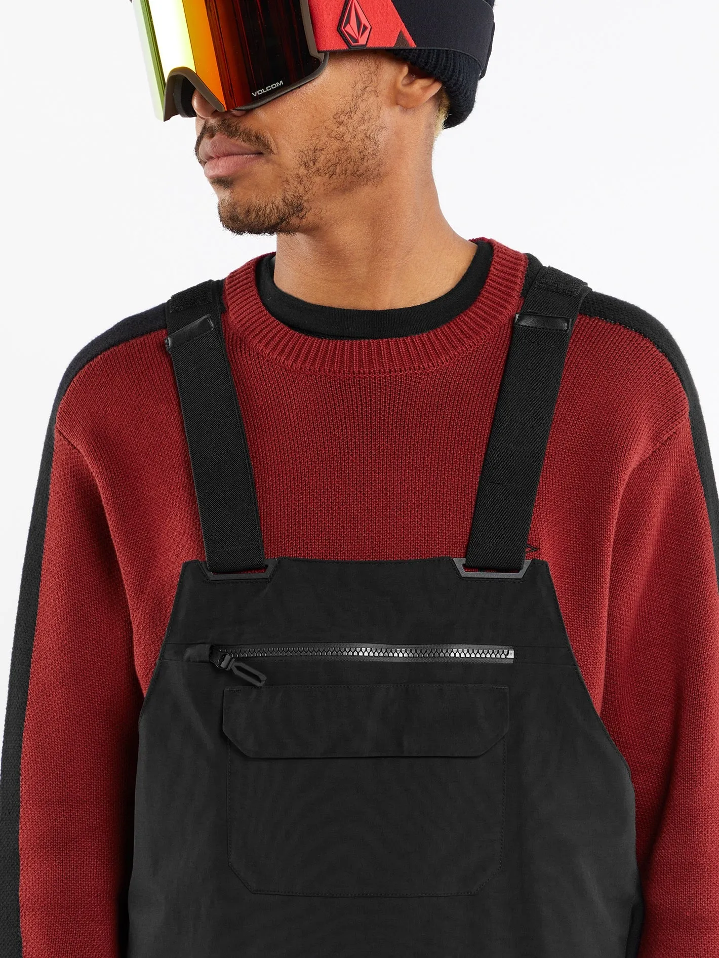 Mens Rain Gore-Tex Bib Overalls - Black sold by Volcom product image thumbnail 3