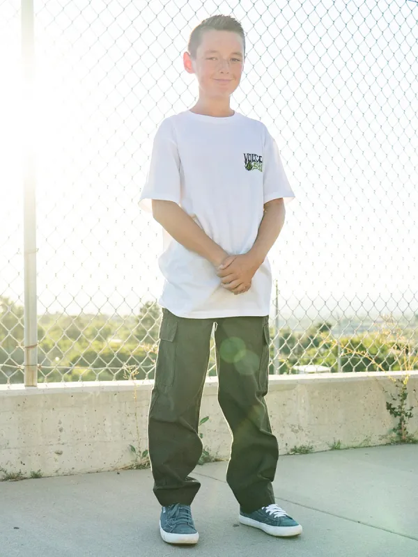 Big Boys March Cargo Elastic Waist Pants - Squadron Green sold by Volcom