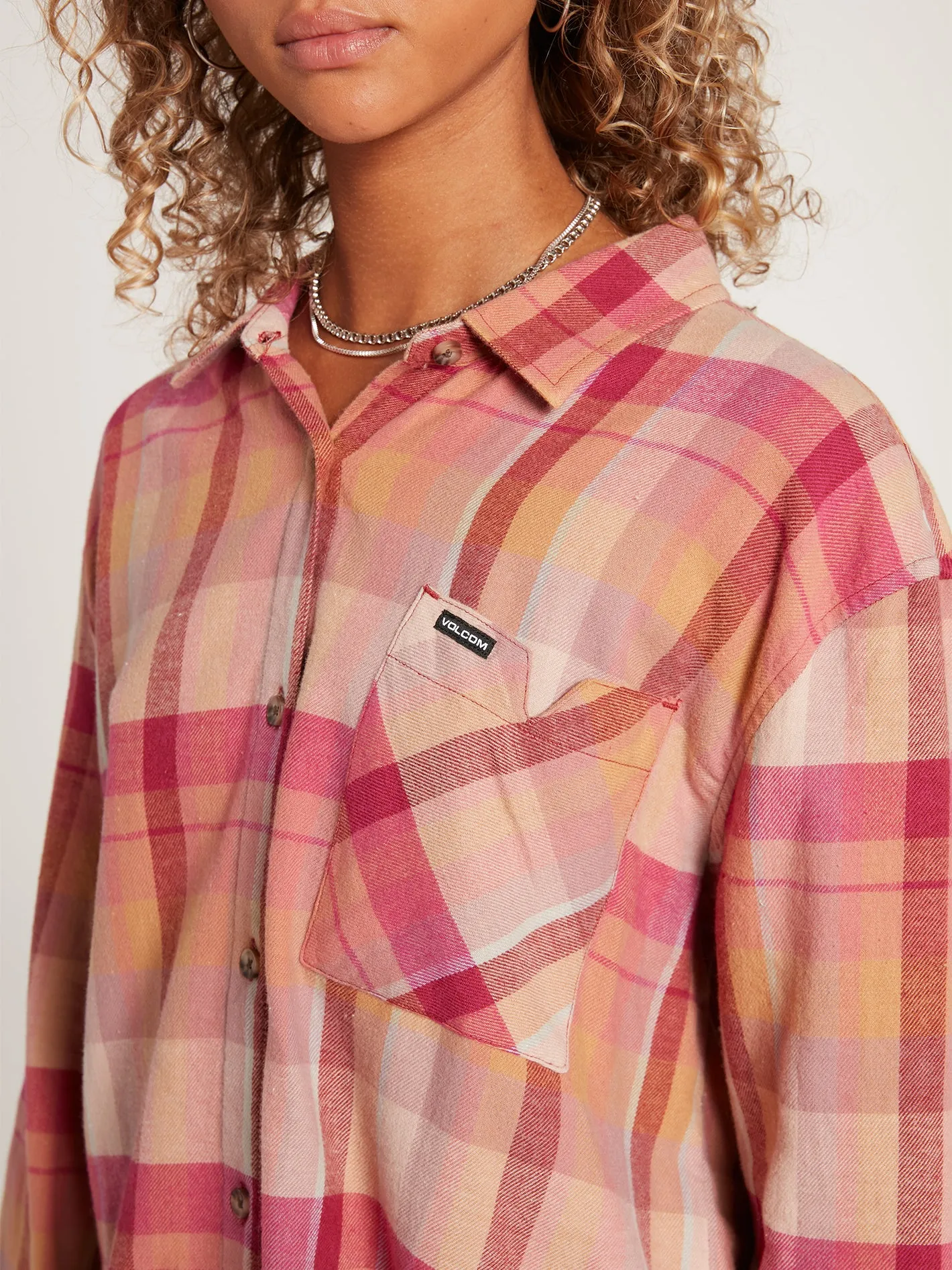 Plaid to Meet U Long Sleeve Flannel - Auburn sold by Volcom product image thumbnail 3