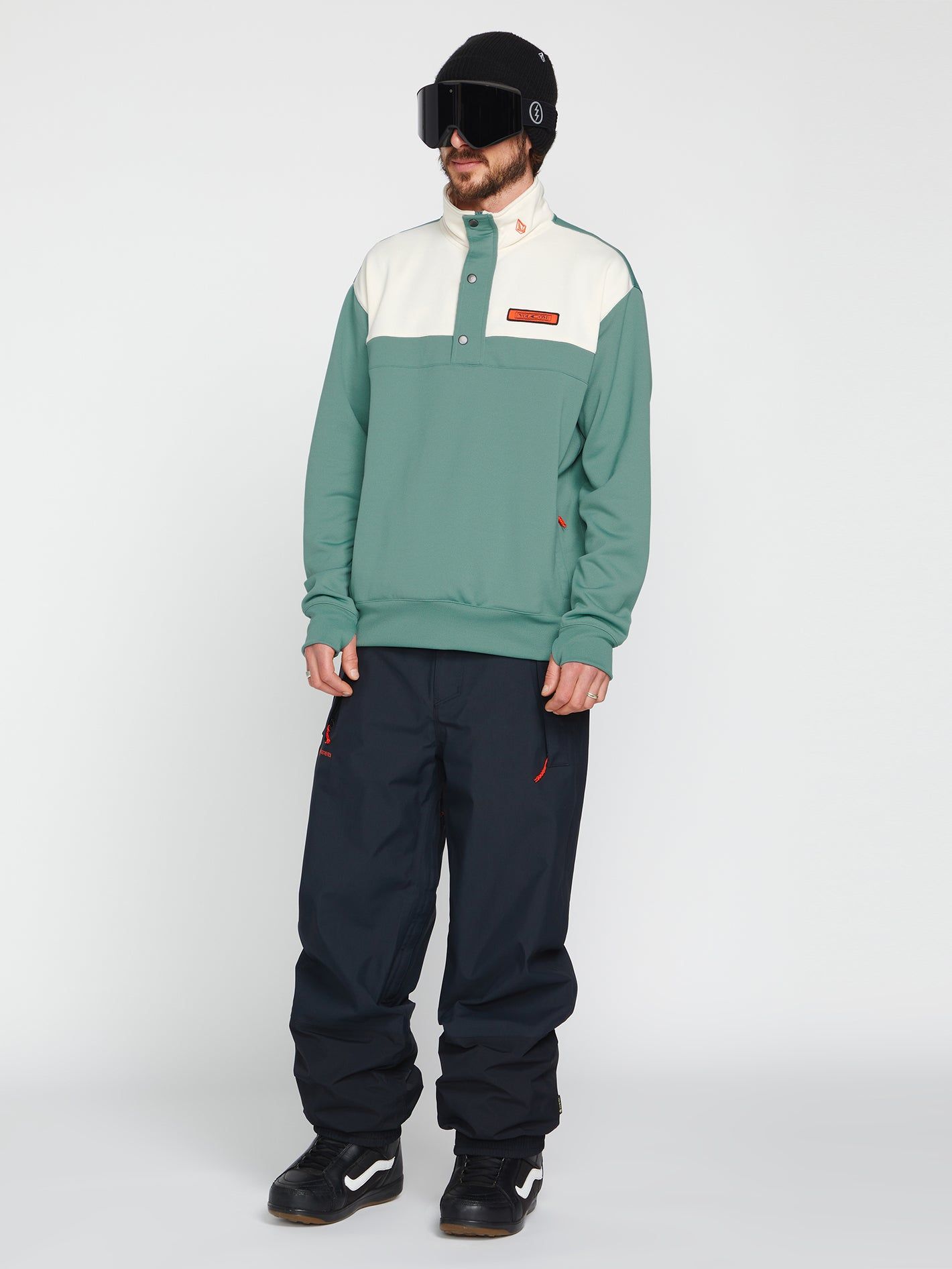 Mens She Crew Fleece - Sage (2022) sold by Volcom product image thumbnail 2