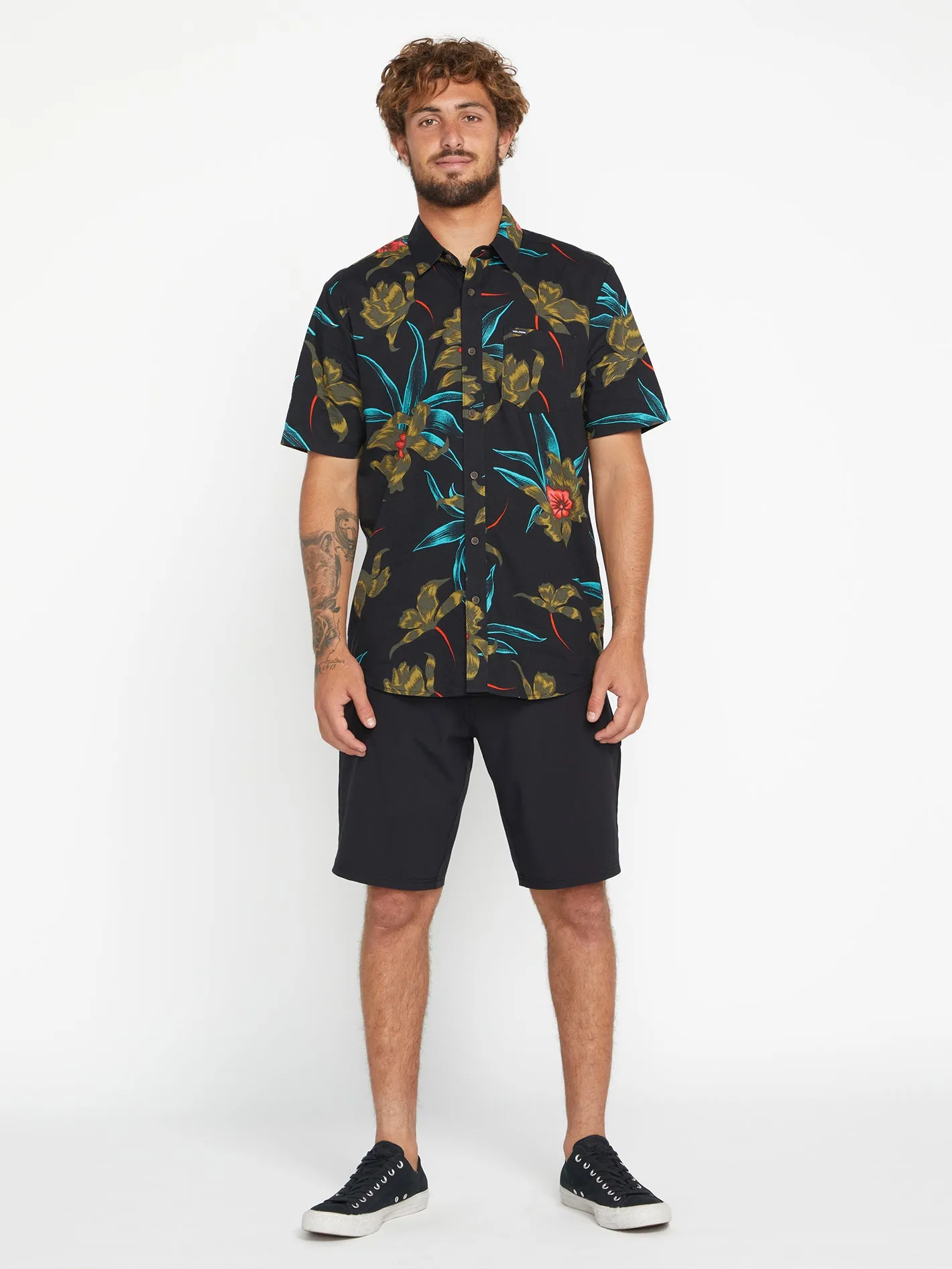 Island Time Short Sleeve Shirt - Black Combo sold by Volcom