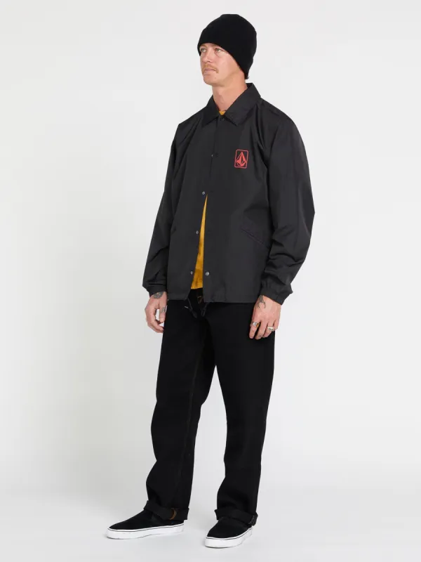 Skate Vitals Coaches Jacket - Black Red made by Volcom
