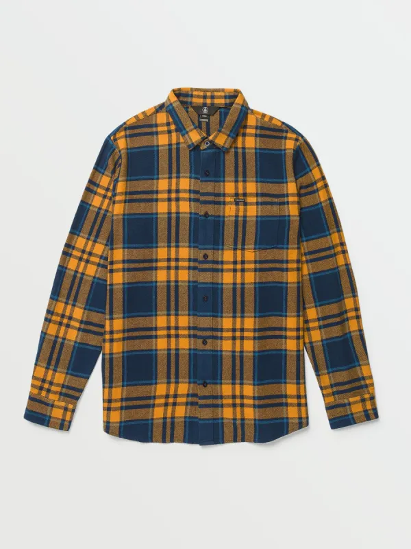 Leland Long Sleeve Flannel - Navy Print sold by Volcom