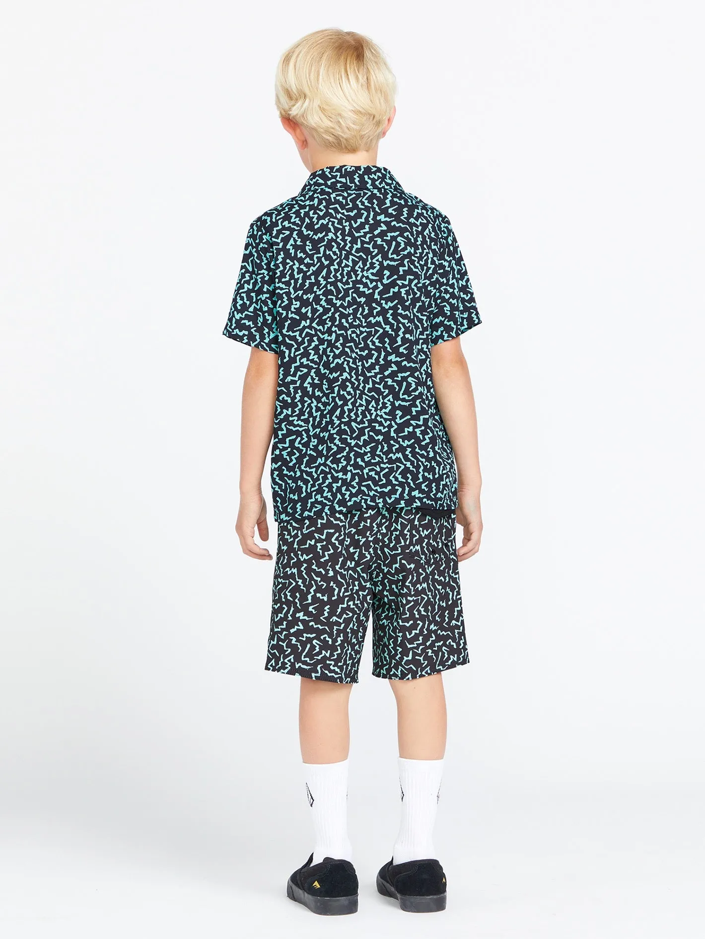 Little Boys Asphalt Beach Short Sleeve Shirt - Black sold by Volcom product image thumbnail 2