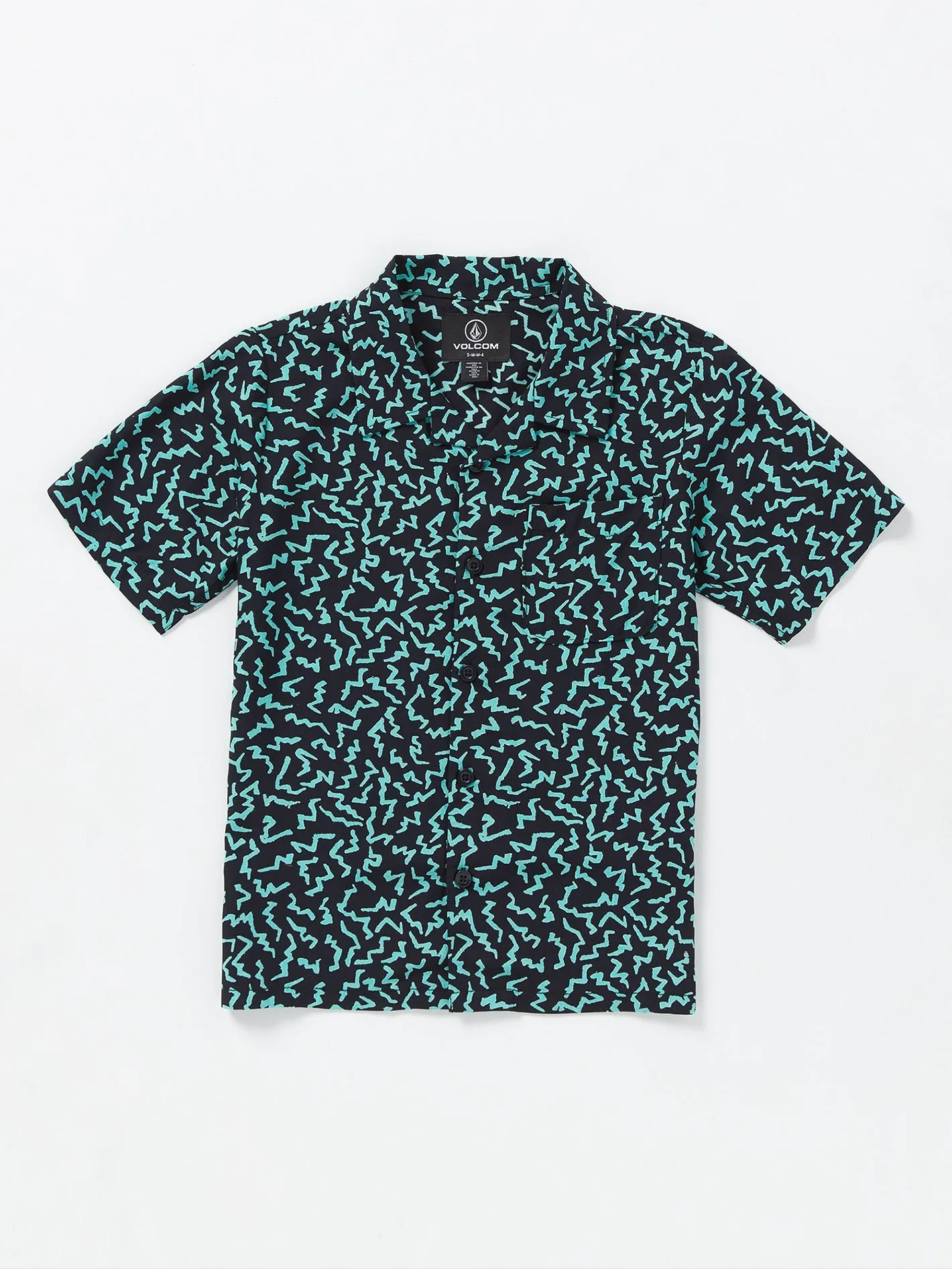 Little Boys Asphalt Beach Short Sleeve Shirt - Black sold by Volcom product image thumbnail 3