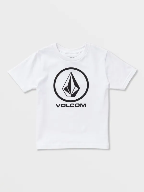 Little Boys Circle Corp Short Sleeve Shirt - White sold by Volcom