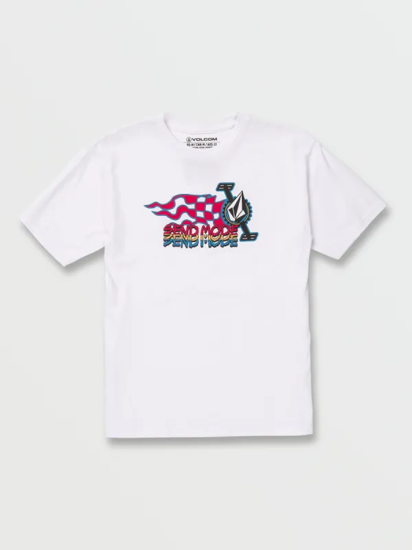 Big Boys Crank It Up Short Sleeve Tee - White sold by Volcom