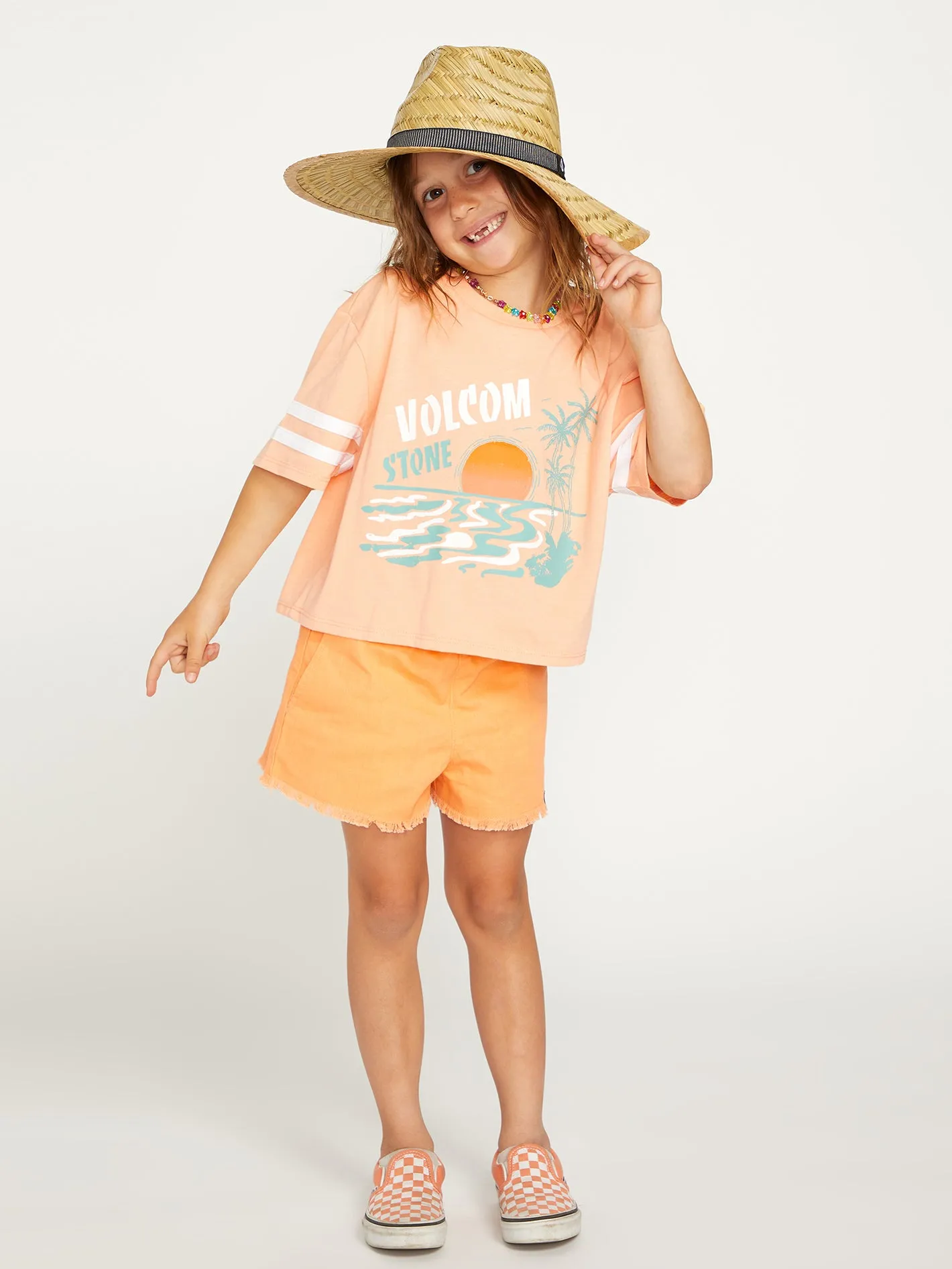 Girls Truly Stoked Tee - Melon sold by Volcom