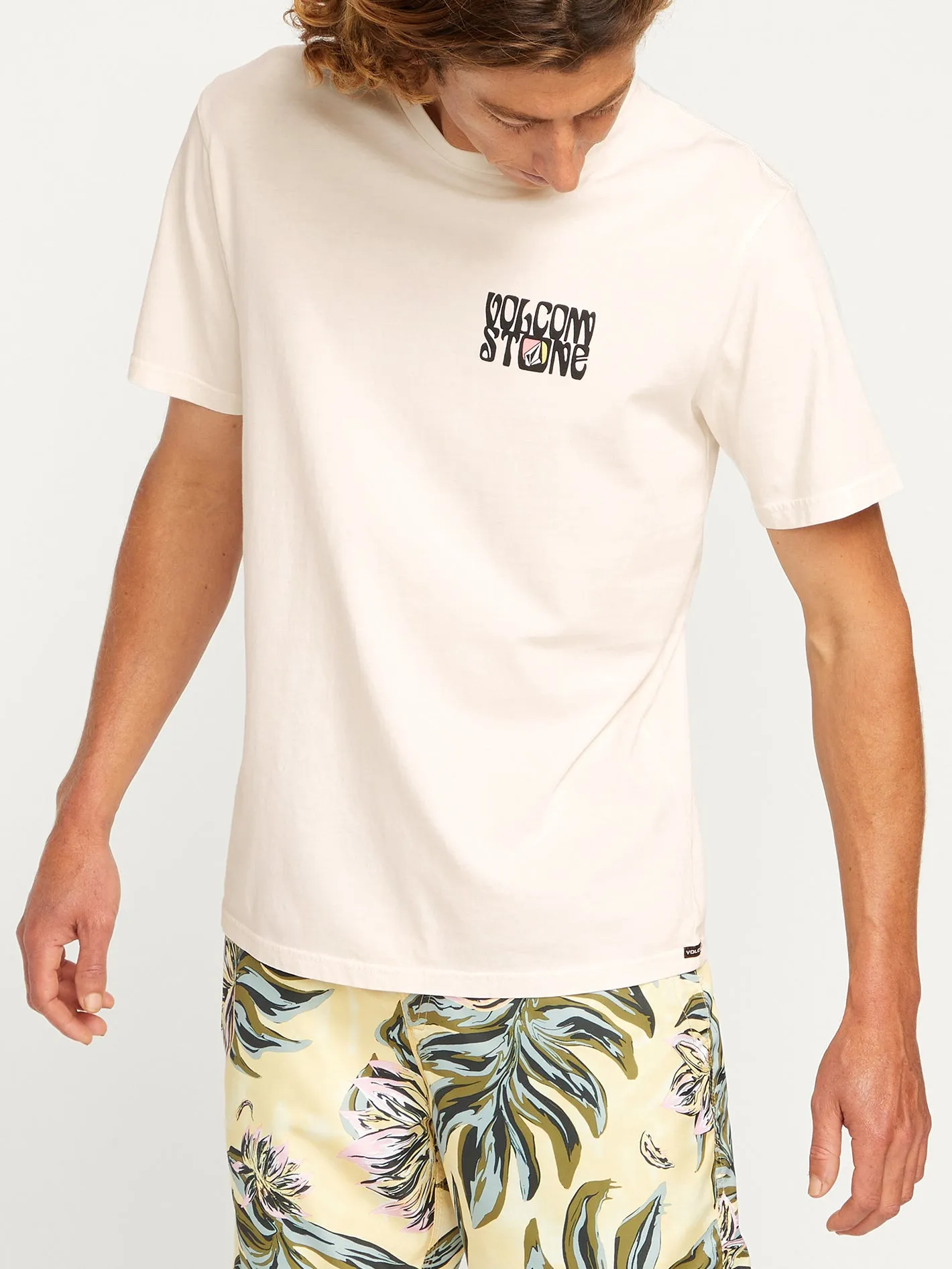 Feline Short Sleeve Tee - Cream sold by Volcom product image thumbnail 4