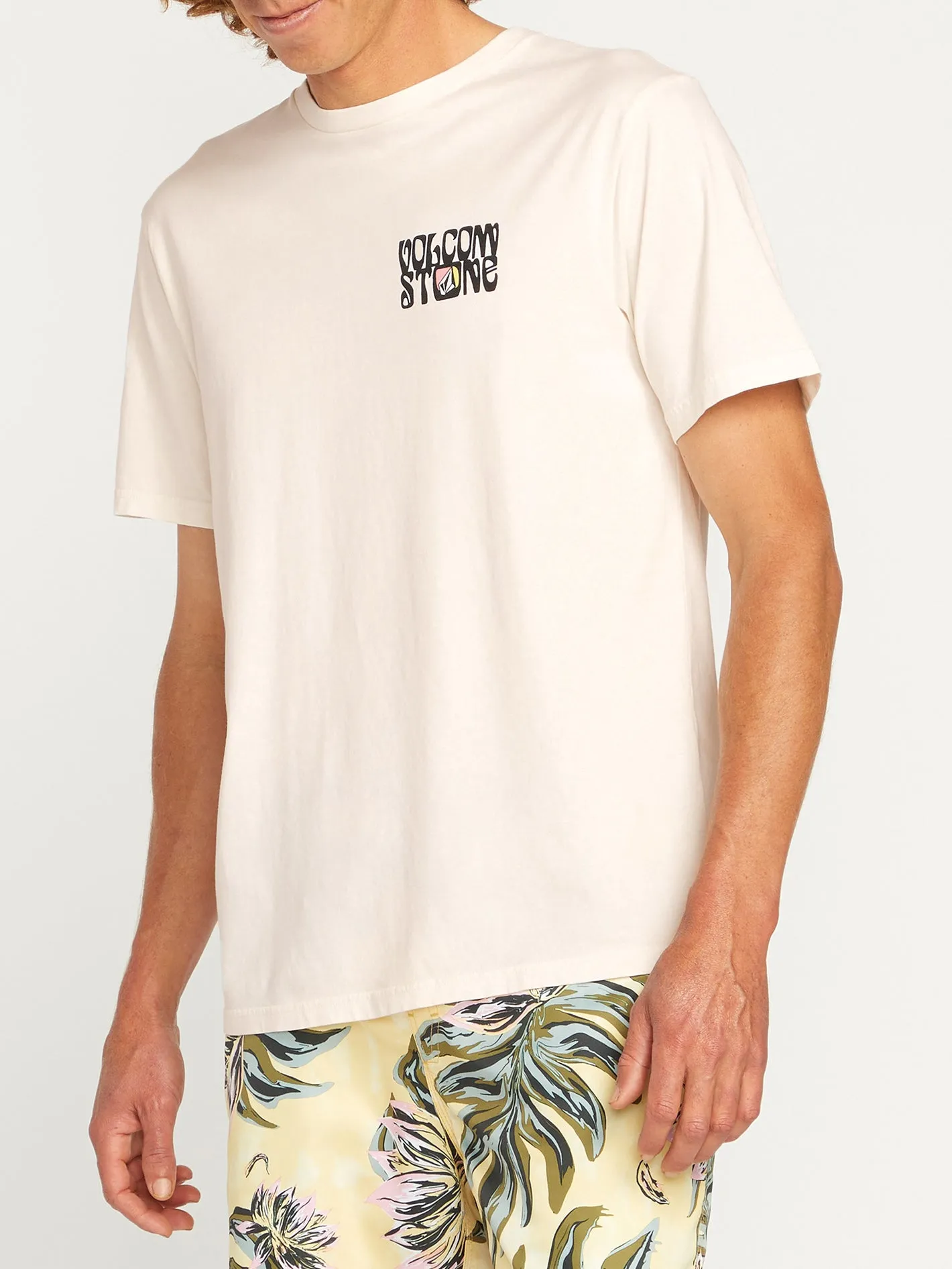Feline Short Sleeve Tee - Cream sold by Volcom product image thumbnail 5