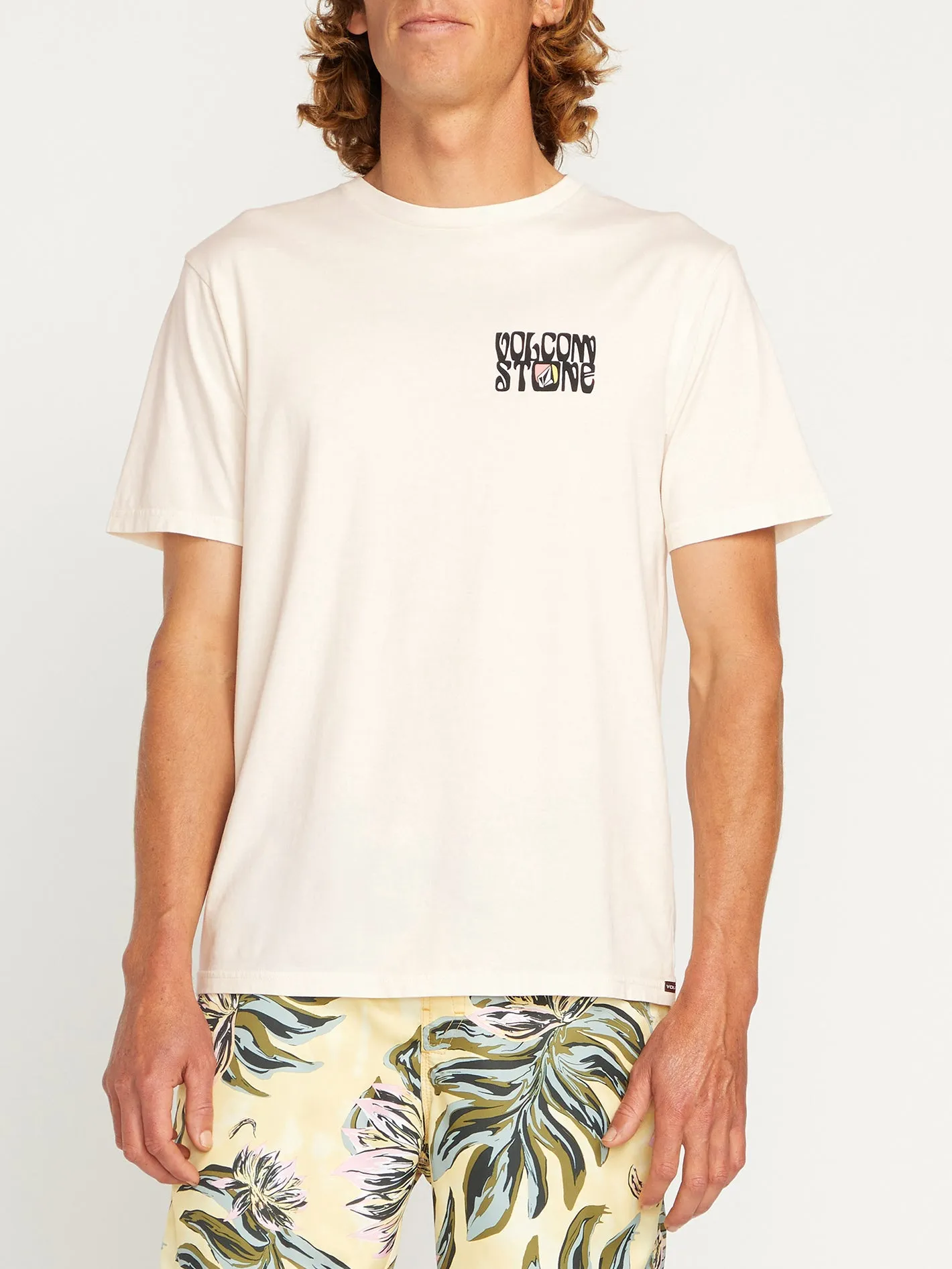 Feline Short Sleeve Tee - Cream sold by Volcom product image thumbnail 3