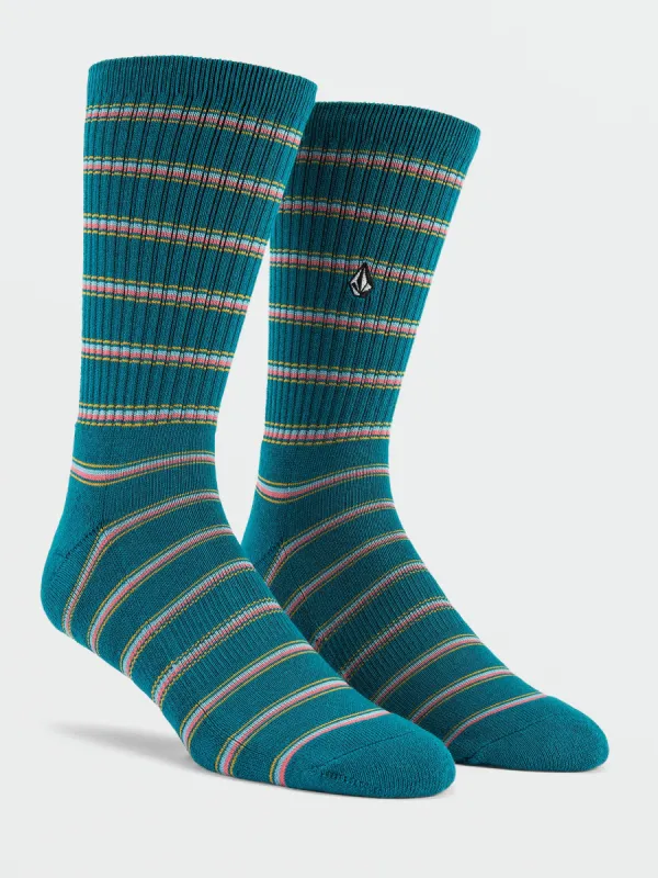 Stoney Stripes Socks - Ocean Teal sold by Volcom