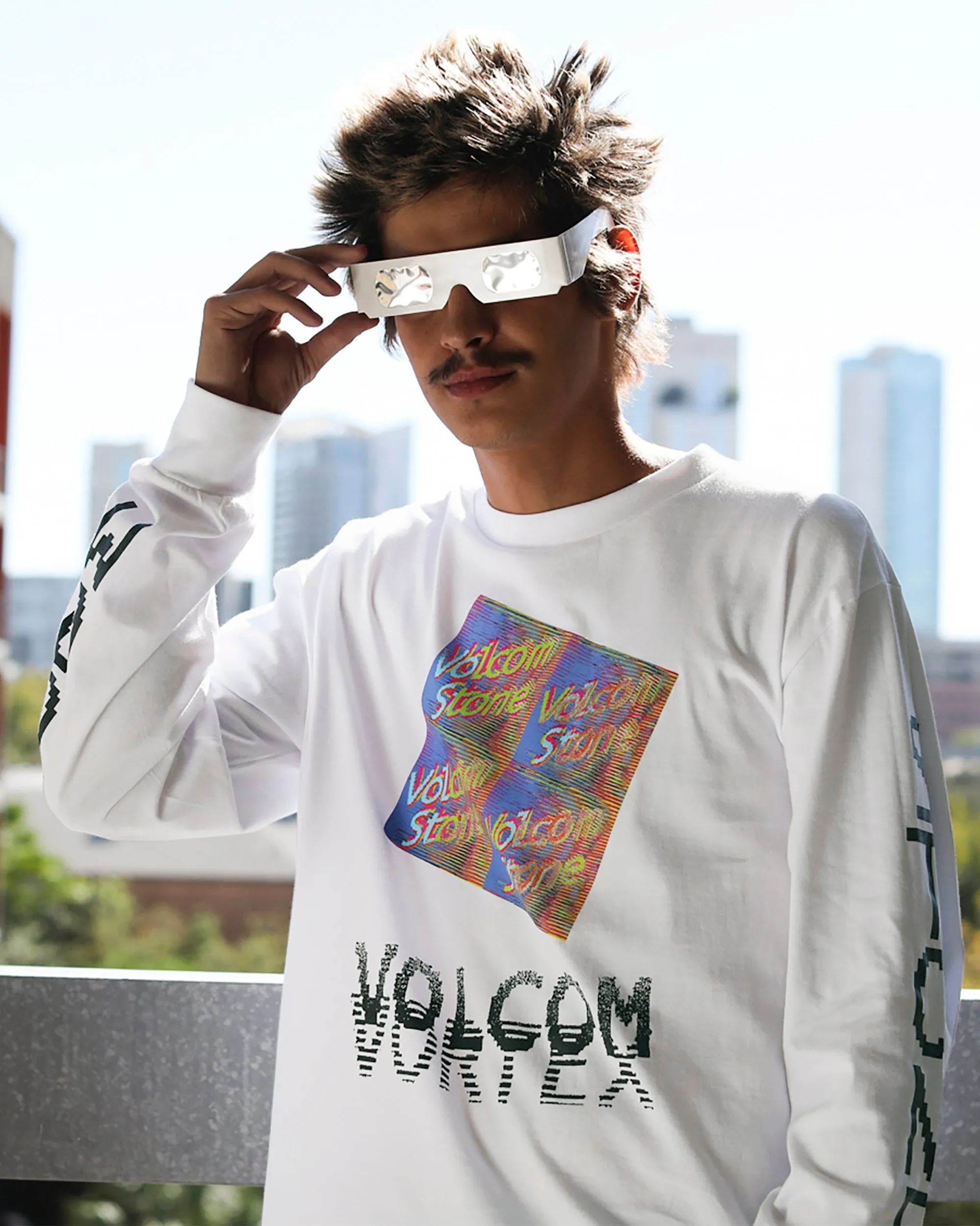 Fergadelic Long Sleeve Tee - White sold by Volcom
