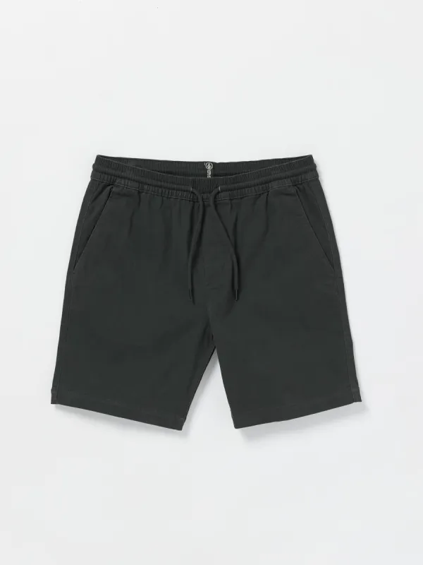 Road Trip Elastic Waist Stretch Shorts - Stealth sold by Volcom