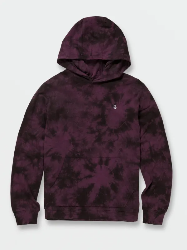 Big Boys Stonedye Hooded Long Sleeve Shirt - Mulberry sold by Volcom