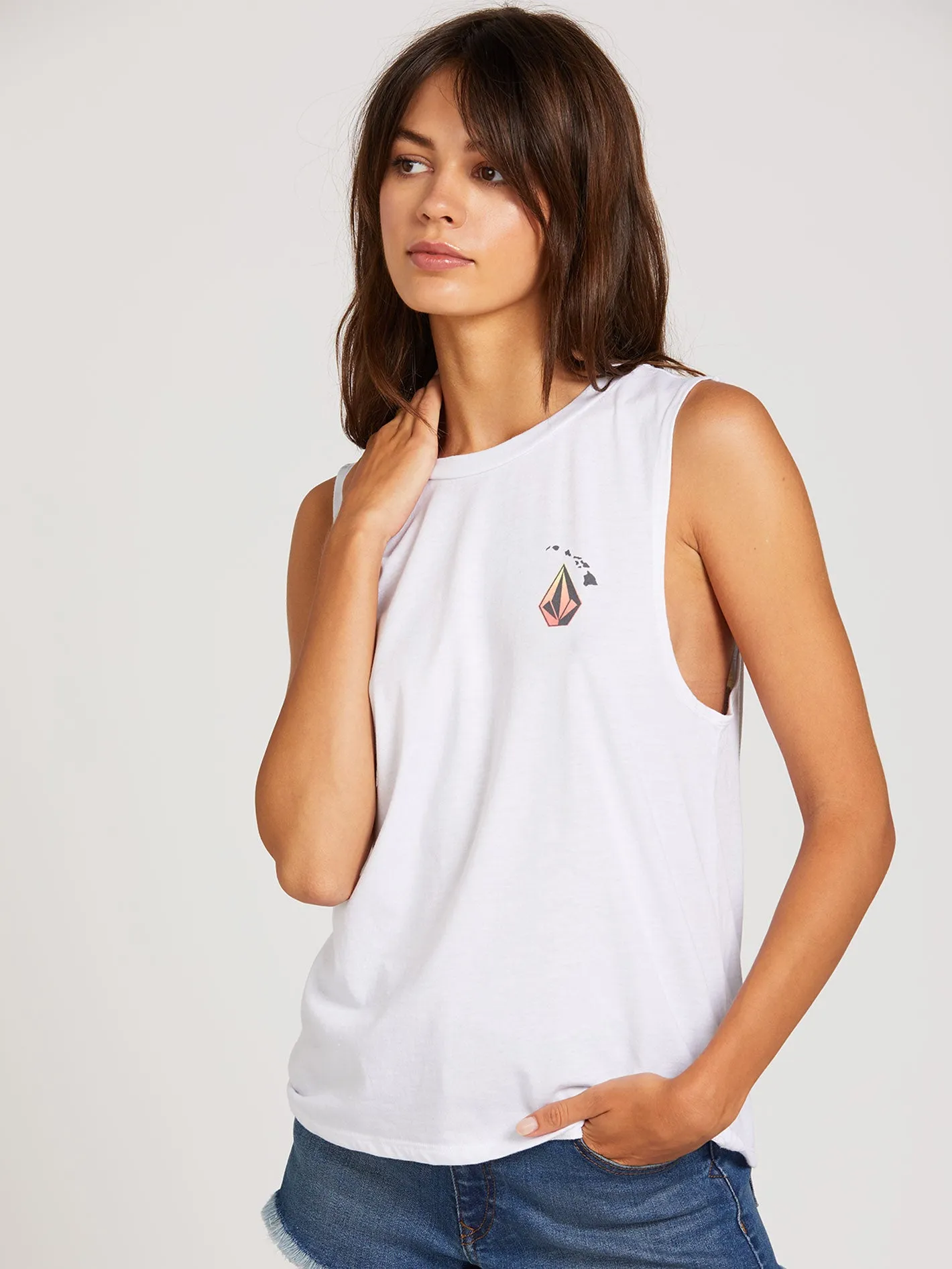 Palmy Storm Tank - White sold by Volcom product image thumbnail 3