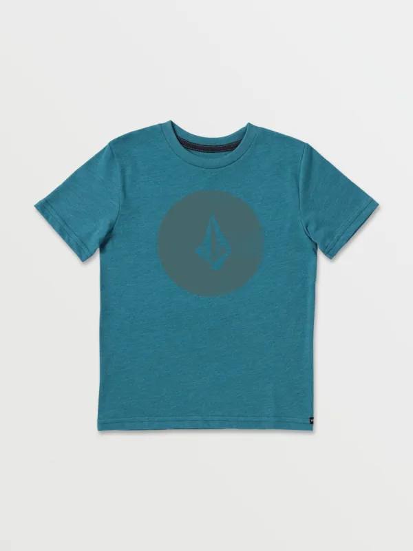 Little Boys Stencil Stone Short Sleeve Tee - Mosaic Blue Heather sold by Volcom