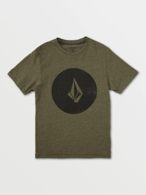 Big Boys Stencil Stone Short Sleeve Tee - Martini Olive sold by Volcom