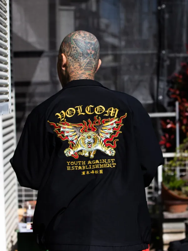 Tokyo True Featured Artist Yusuke Cuda Jacket - Black sold by Volcom