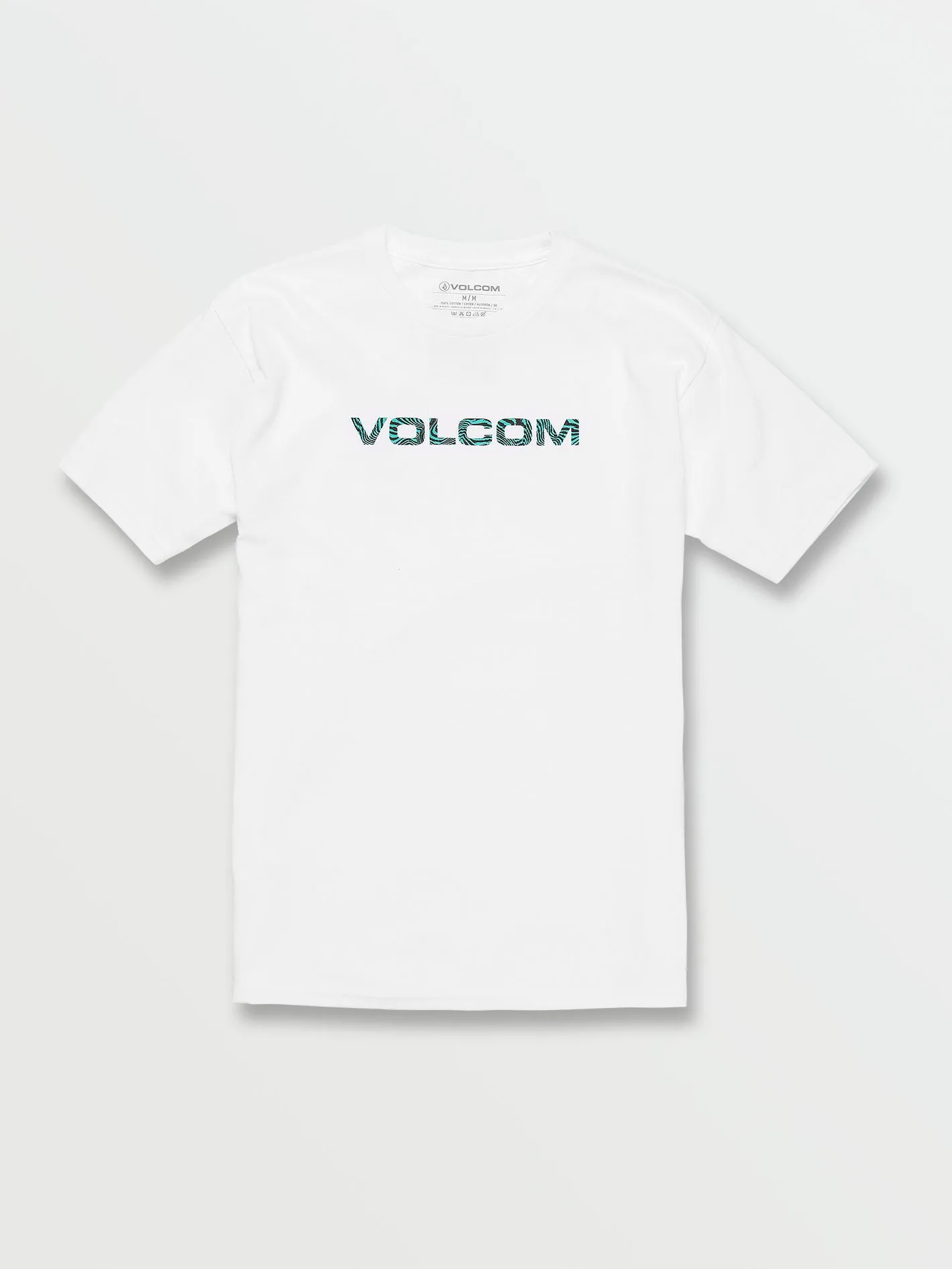 Zebra Euro Short Sleeve Tee - White Combo sold by Volcom