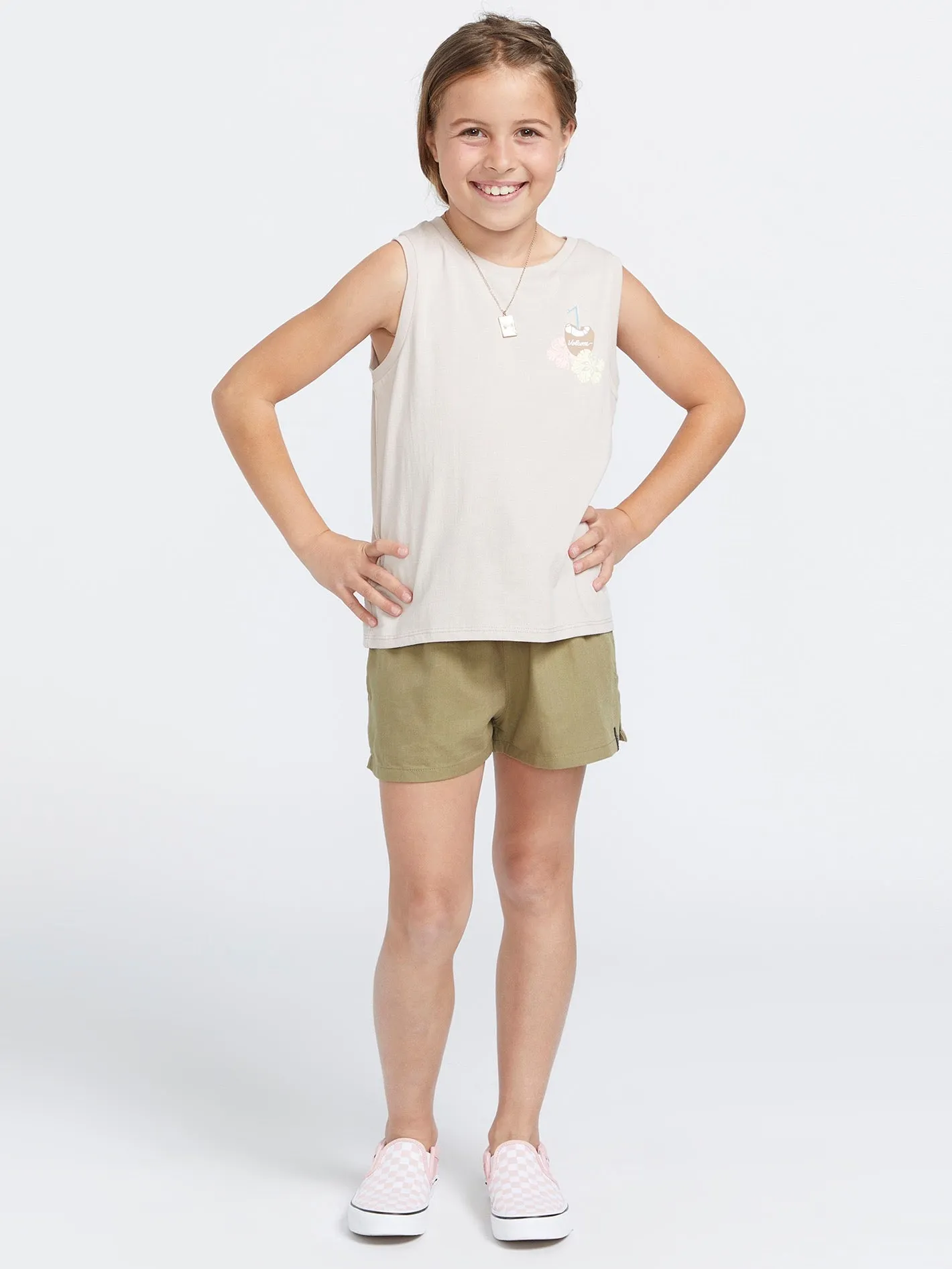 Girls Flexin Muscle Tank - Mushroom sold by Volcom product image thumbnail 4