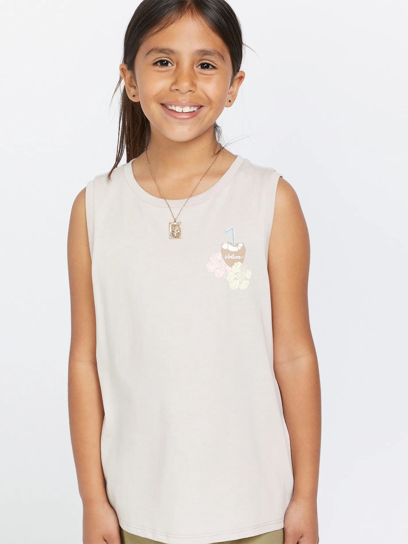 Girls Flexin Muscle Tank - Mushroom sold by Volcom product image thumbnail 3