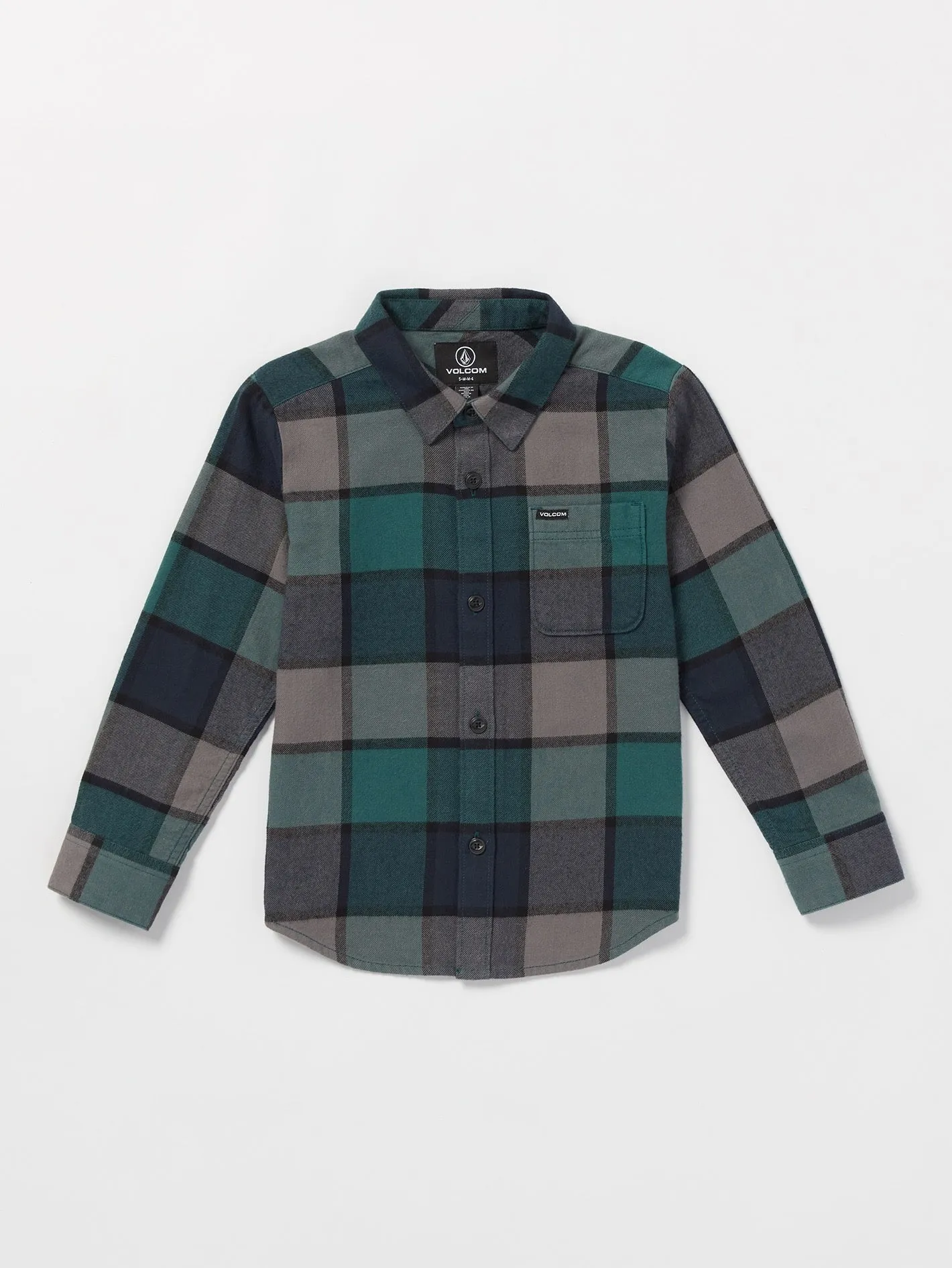 Little Boys Caden Plaid Flannel - Navy sold by Volcom product image thumbnail 3