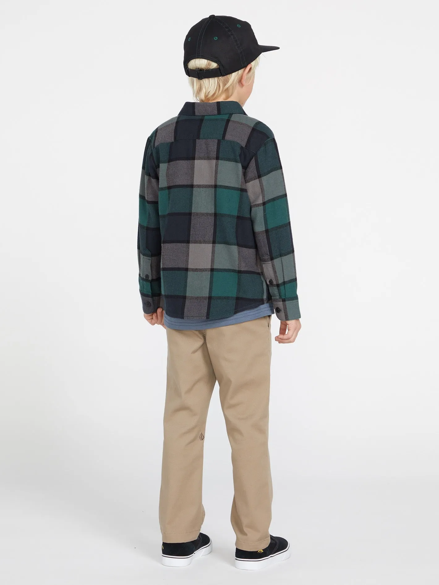 Little Boys Caden Plaid Flannel - Navy sold by Volcom product image thumbnail 2