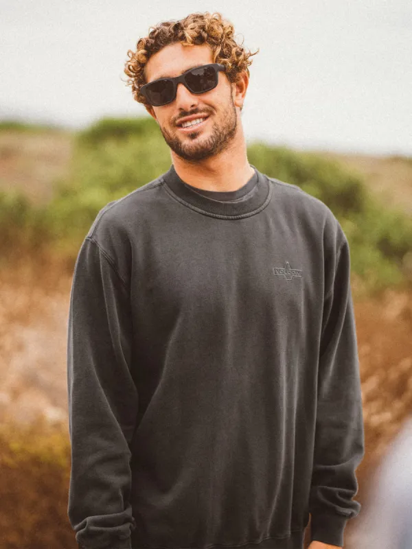 Lifer Crew Sweatshirt - Asphalt Black made by Volcom