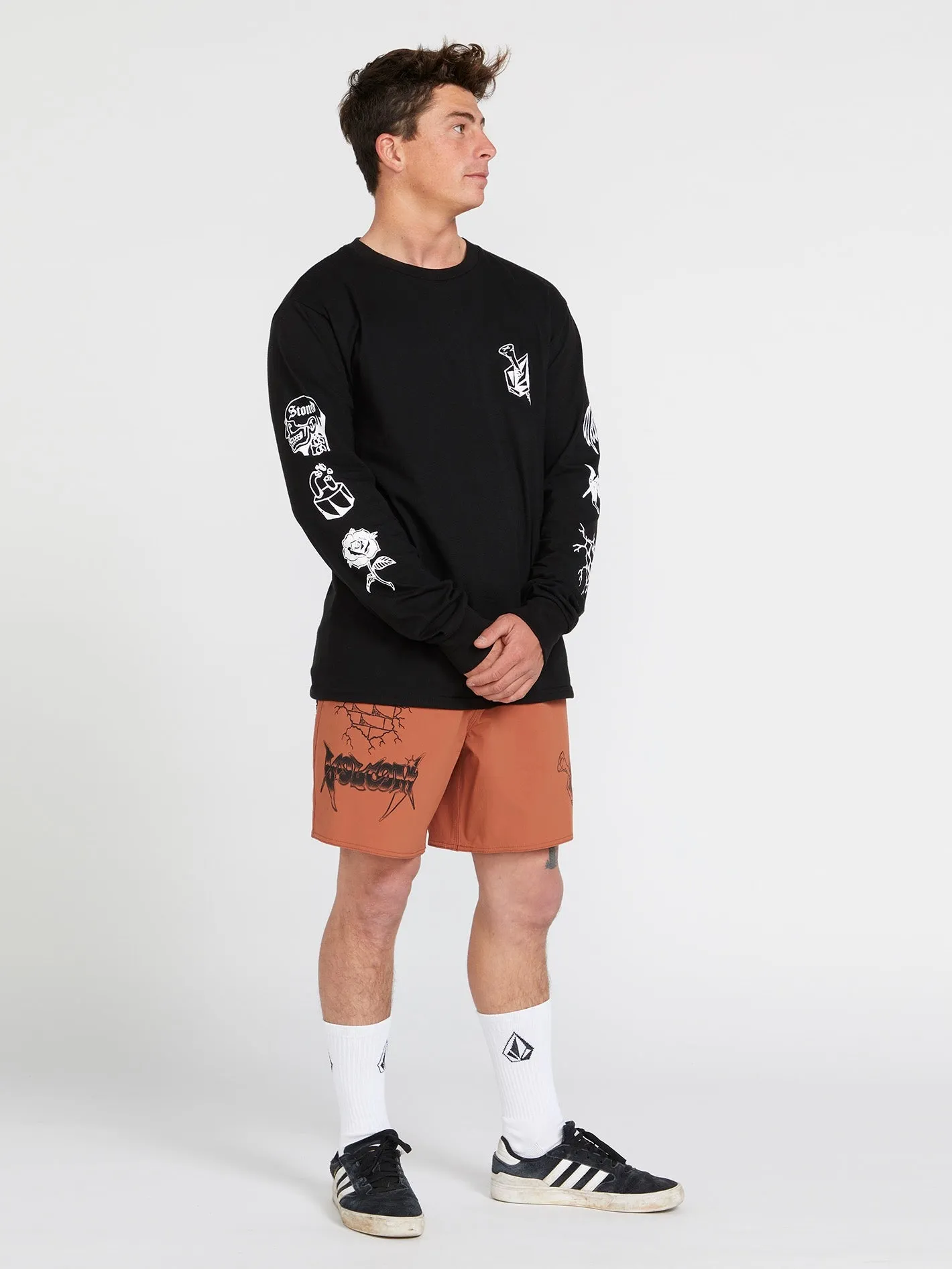 About Time Long Sleeve Tee - Black sold by Volcom product image thumbnail 3