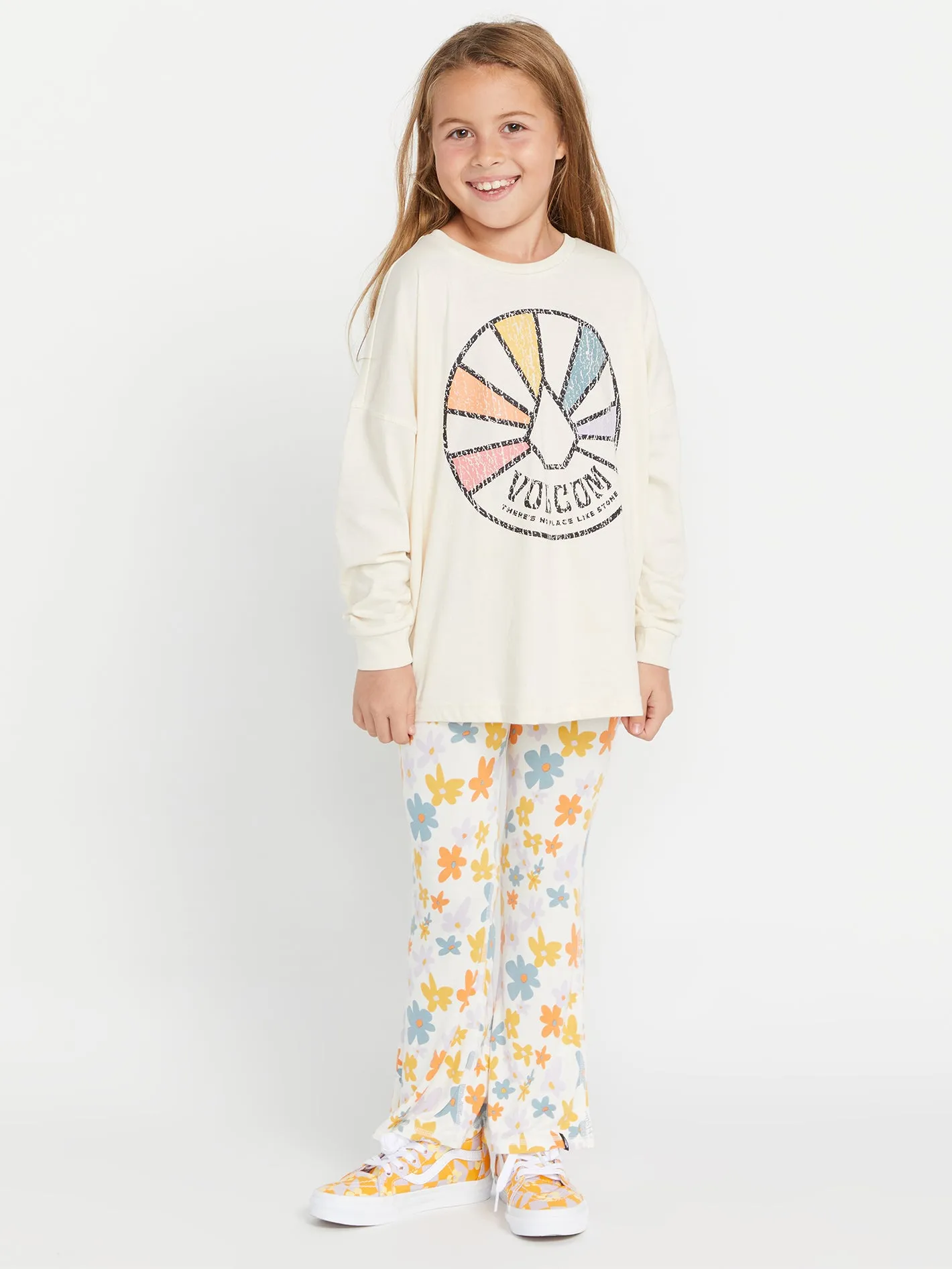 Girls Werkin Doubles Long Sleeve Tee - Cloud sold by Volcom product image thumbnail 4