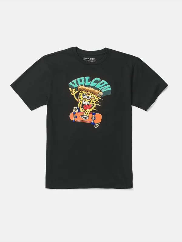 Little Boys Pizzapower Short Sleeve Tee - Black sold by Volcom