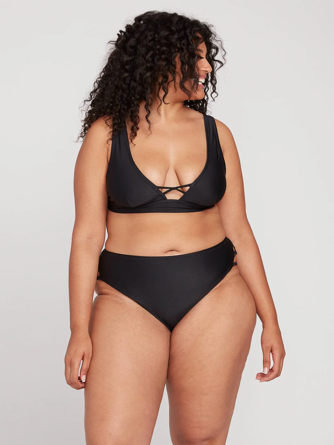 Simply Solid Retro Bikini Bottom Plus Size - Black sold by Volcom product image thumbnail 2