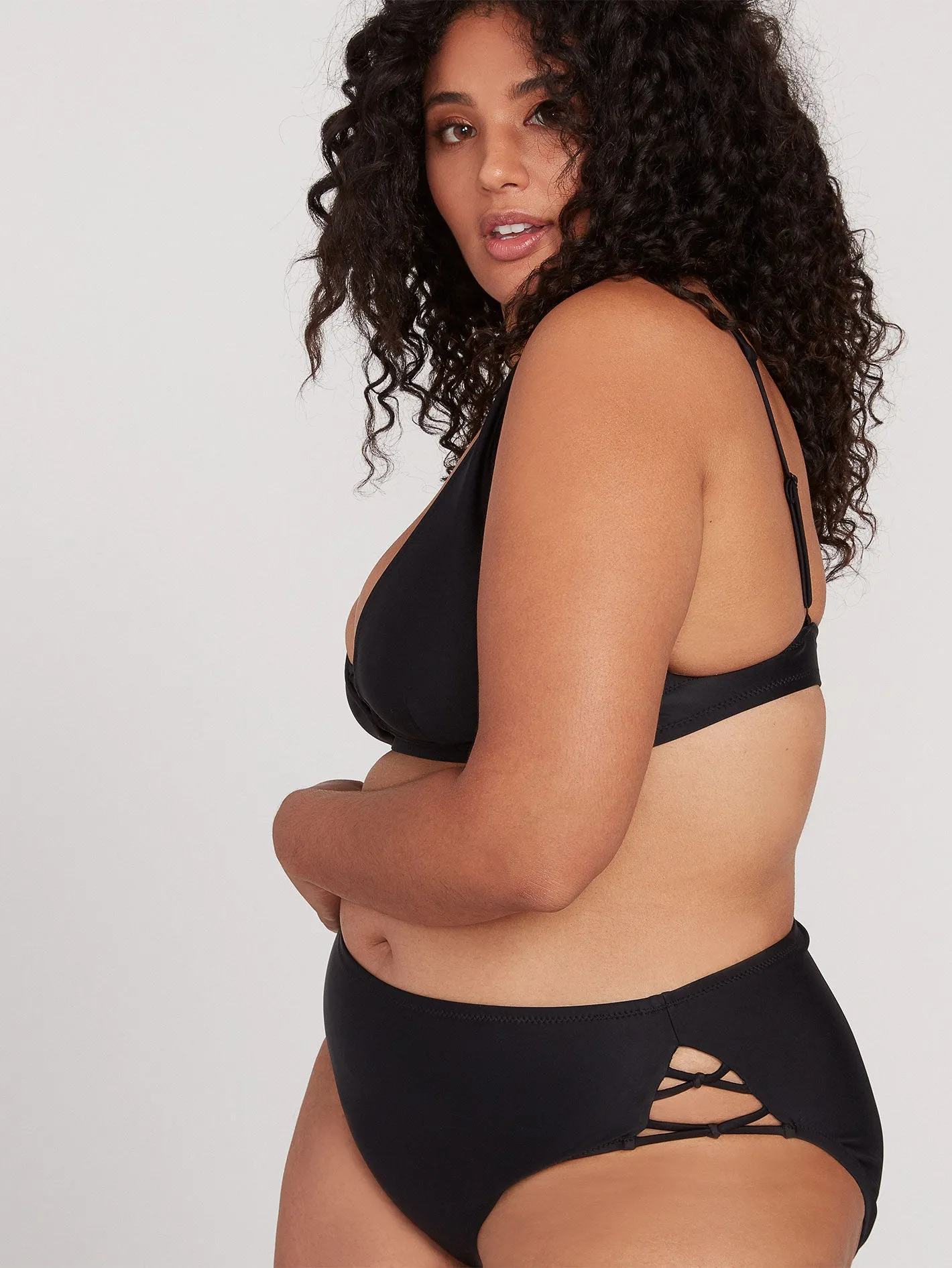 Simply Solid Retro Bikini Bottom Plus Size - Black sold by Volcom product image thumbnail 3