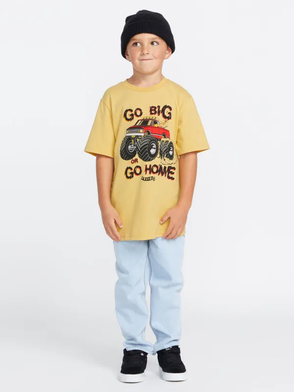 Little Boys Going Big Short Sleeve Tee - Golden Mustard sold by Volcom