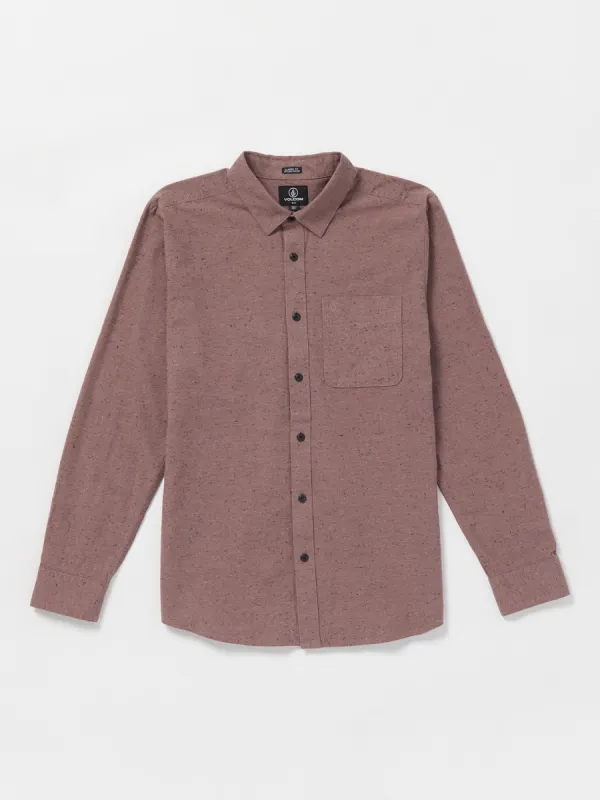Date Knight Long Sleeve Shirt - Bordeaux Brown sold by Volcom