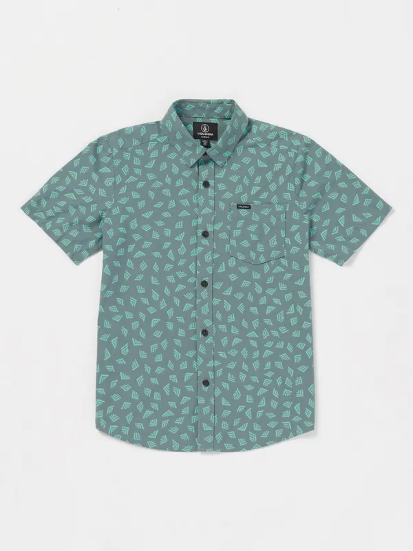 Big Boys Interstone Short Sleeve Shirt - Service Blue sold by Volcom