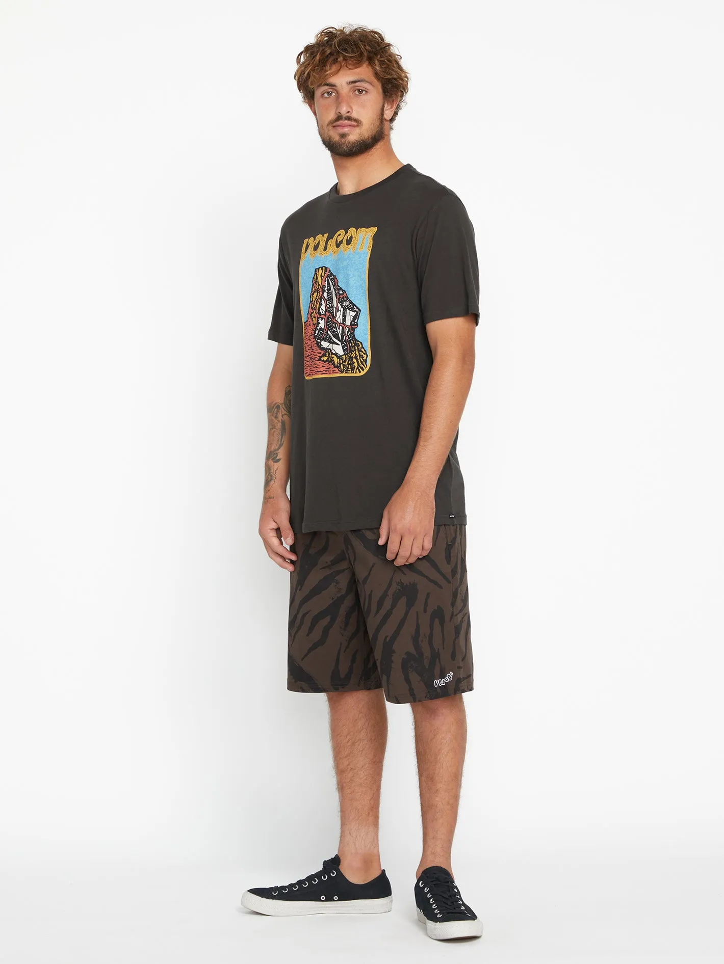 Farm to Yarn Submerged Short Sleeve Tee - Vintage Black sold by Volcom