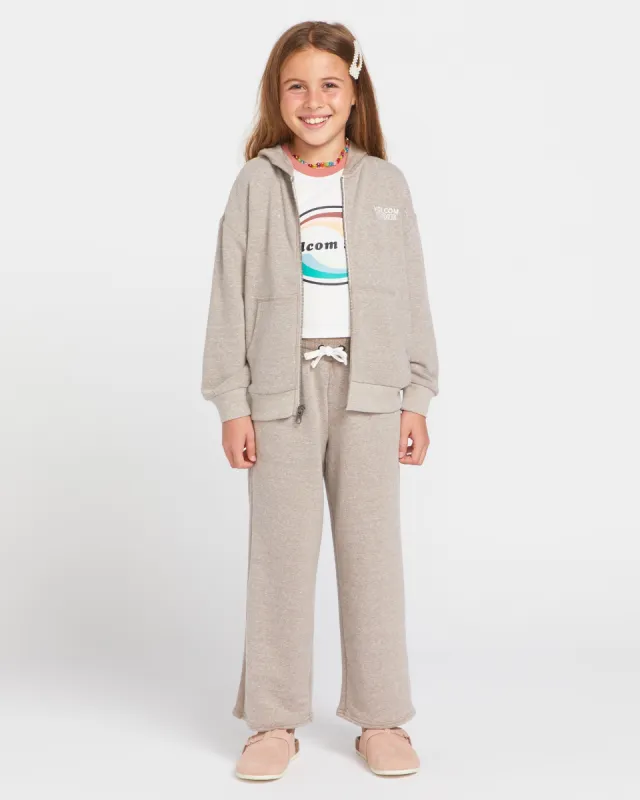 Big Girls Lived in Lounge Frenchie Zip Fleece - Moondust sold by Volcom